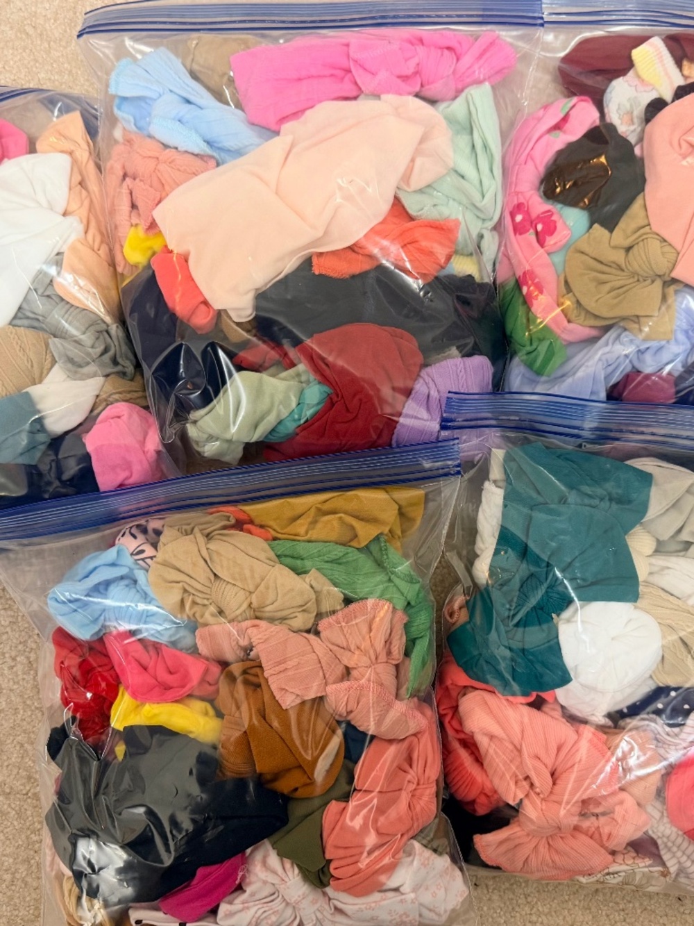 Stretchy Soft Knot 100+ piece Bundle/ Lot Baby Nylon Bow Headbands
